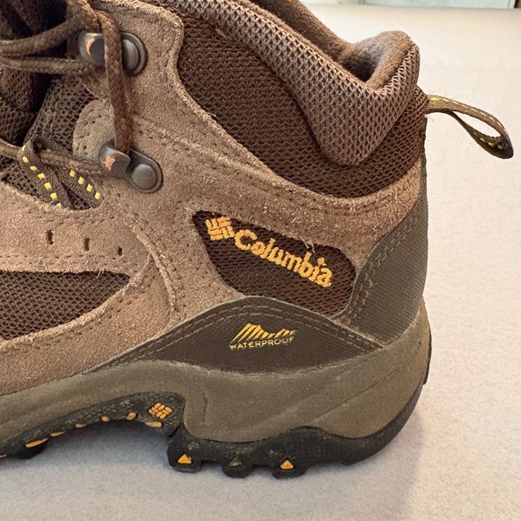 Columbia Men's Waterproof Hiking Boots Brown Suede‎ Mesh Size 7 BM3444-231 - Picture 11 of 16